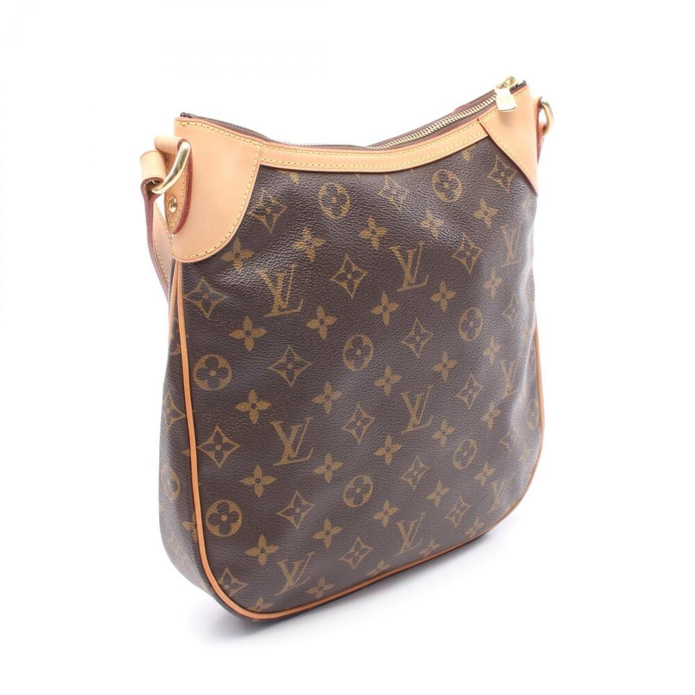 Louis Vuitton Odeon Shoulder Bag Canvas Leather Monogram Brown